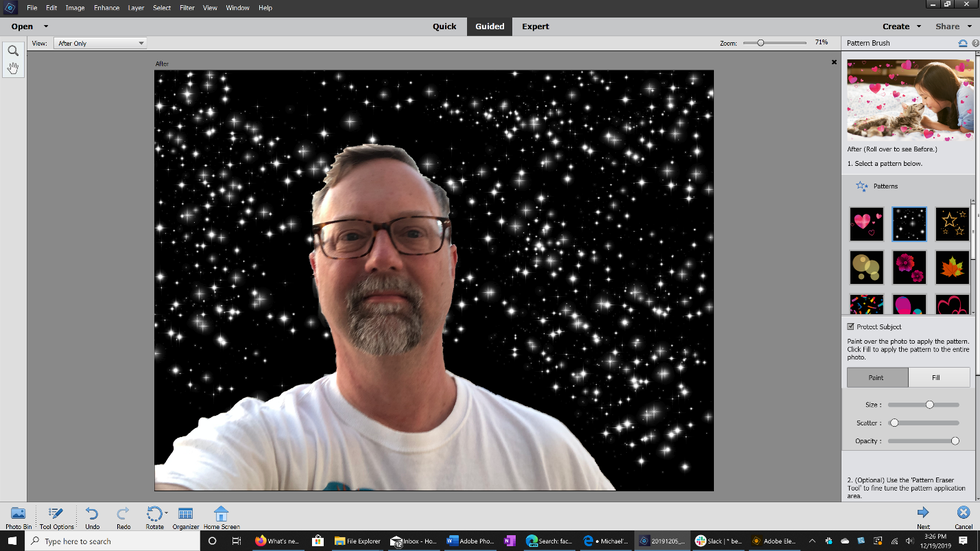 Pattern Brush in Adobe Photoshop Elements
