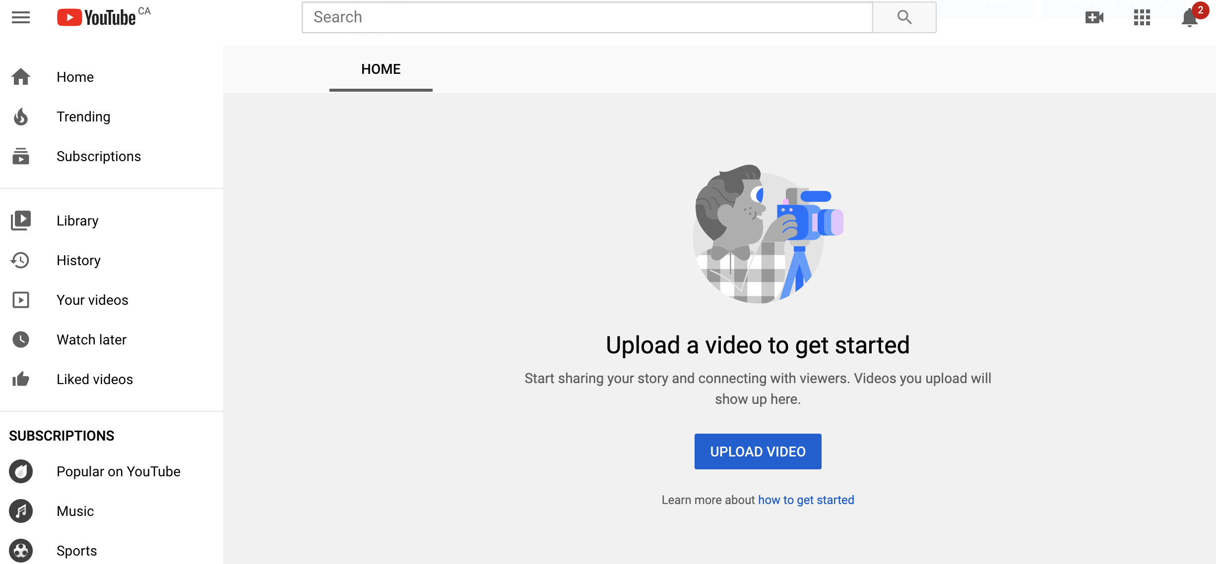 upload a youtube video