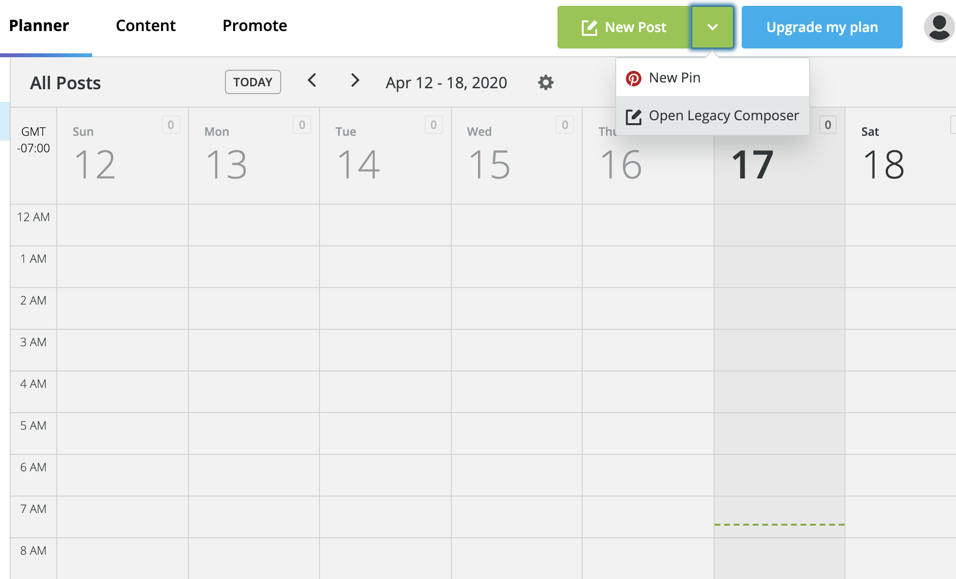 opening Legacy Composer in Hootsuite