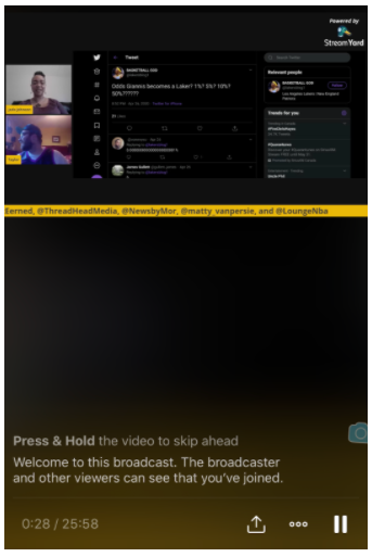 engagements happening in real time on an Auxillary Things Twitter Live