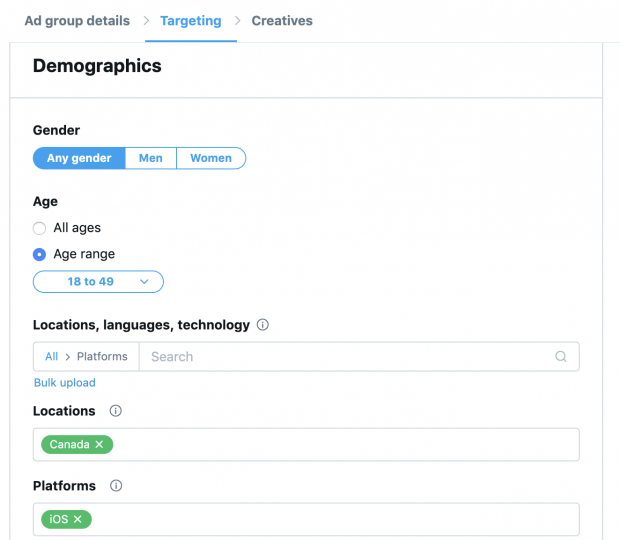 twitter demographics for ad targeting