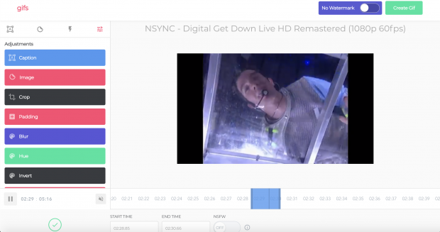 How to create a GIF from a YouTube video