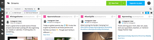 Screenshot showing how to search for multiple hashtags on Instagram