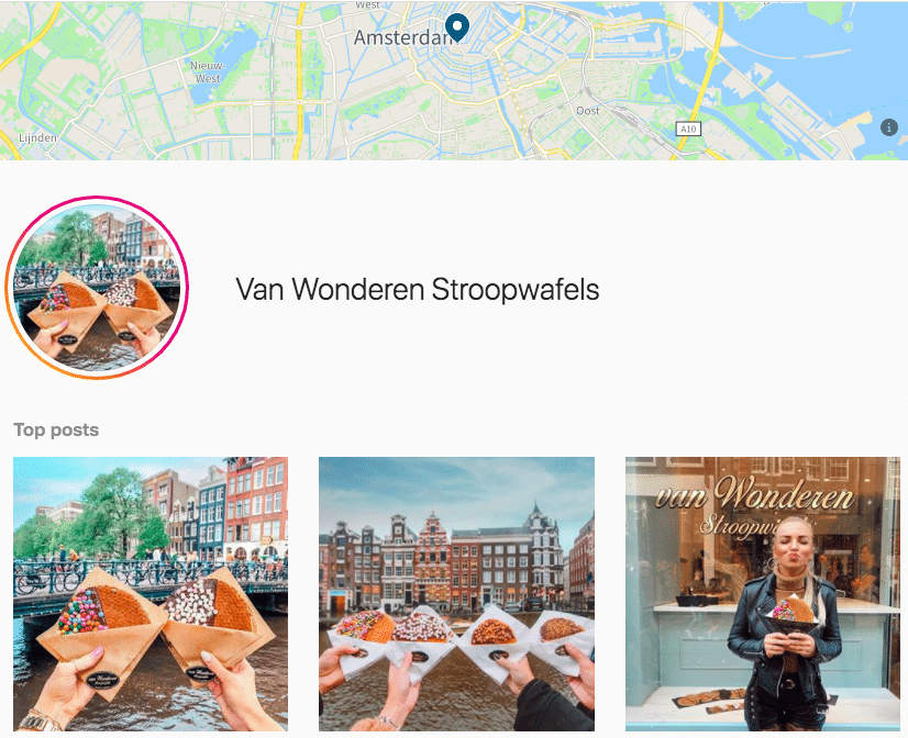 Instagram Amsterdam location tag
