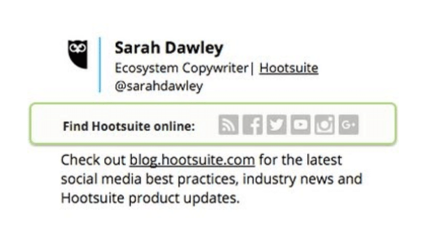 Small Instagram icon in email signature