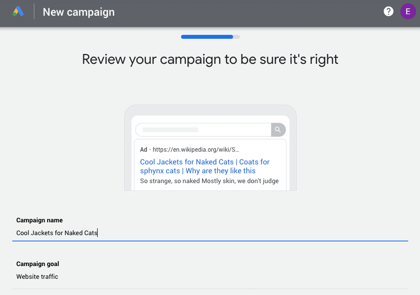 Google Ads campaign review