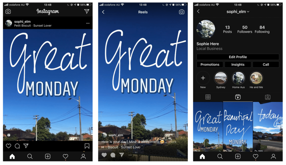 Instagram Reels completed