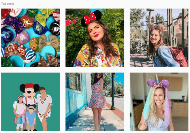 screenshot of the #shareyourears hashtag page on Instagram