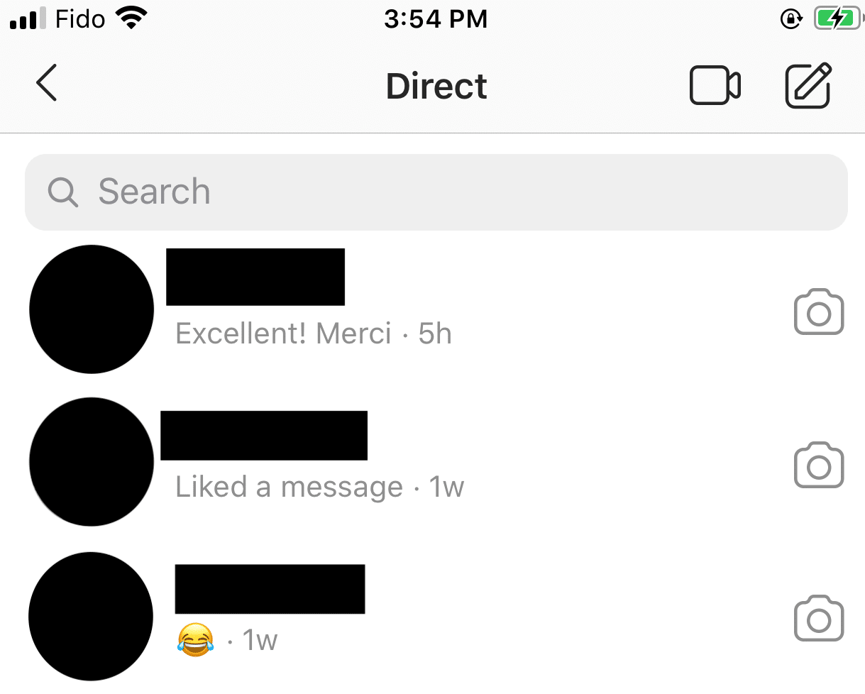 Instagram DMs mobile app