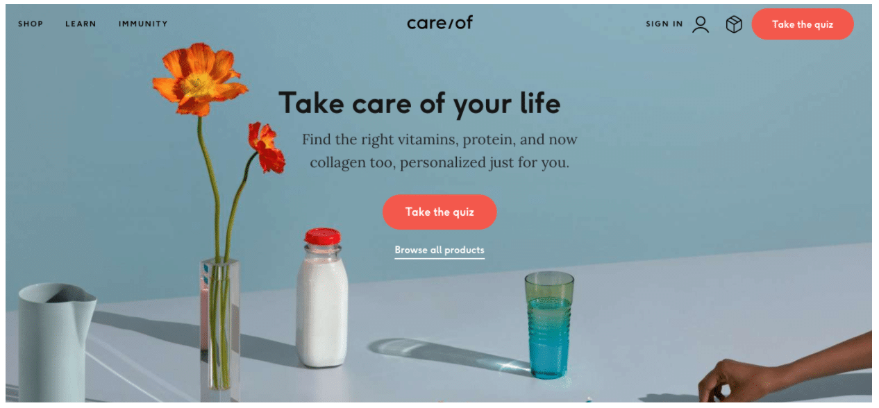 Care/of Vitamin quiz CTA