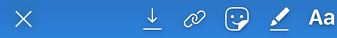 Link icon in top middle of screen