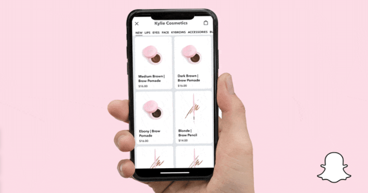 Kylie Cosmetics Snapchat shop