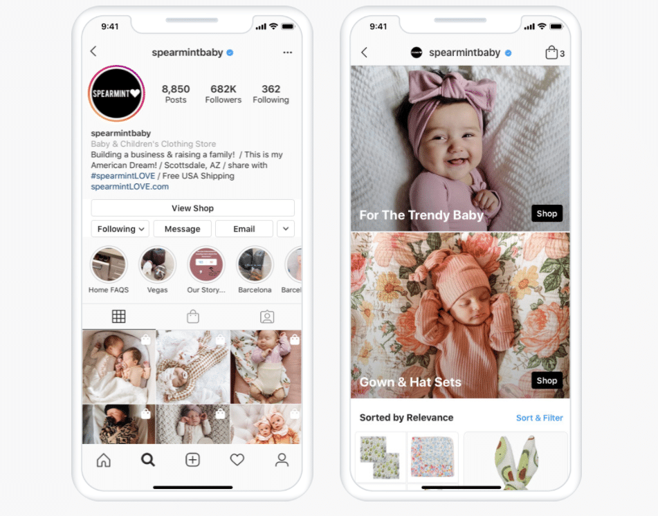 Spearmint Baby Instagram Shop
