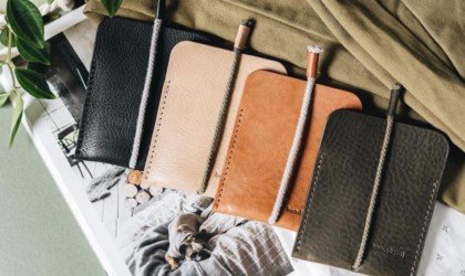 band&roll Leather Card Case Minimalist Cardholder