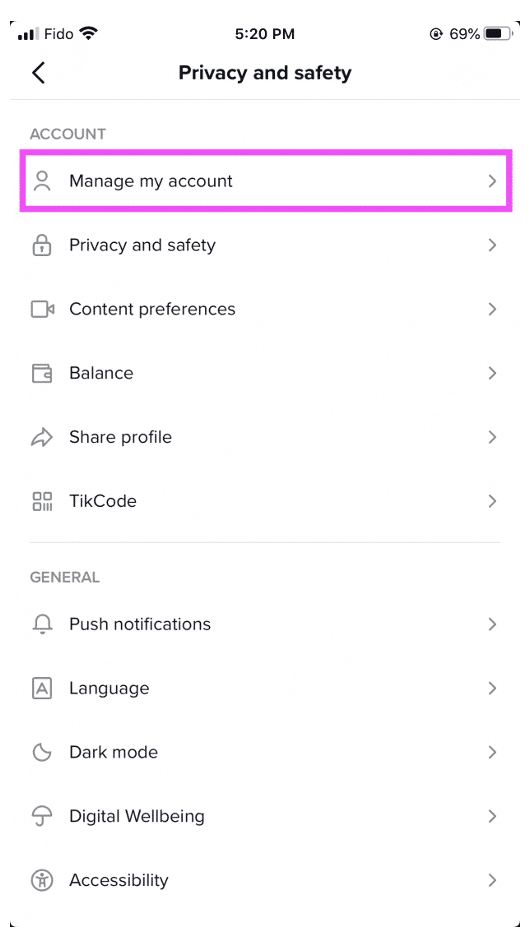 TikTok for Business Manage Account