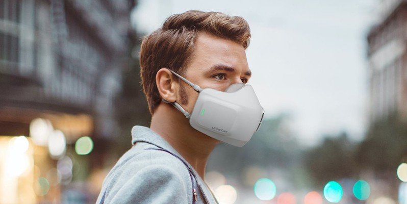 LG PuriCare Wearable Air Purifier Battery-Powered Face Mask