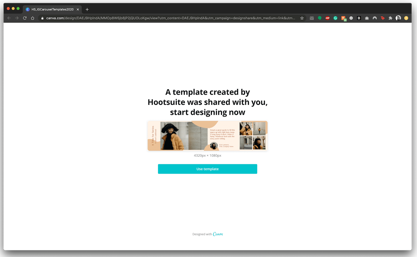 Instagram carousel templates in Canva