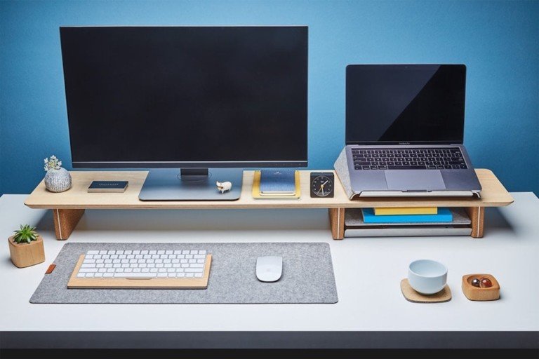 Grovemade Wood Desk Shelf System