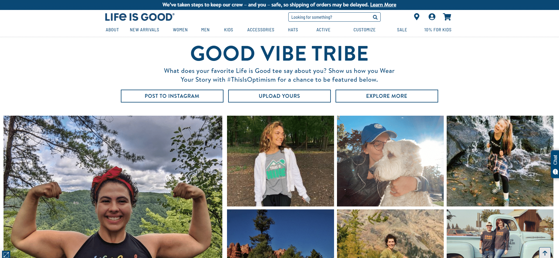 Life is Good branded hashtag