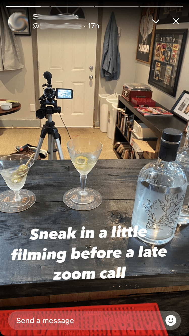 Filming before Zoom call authentic content