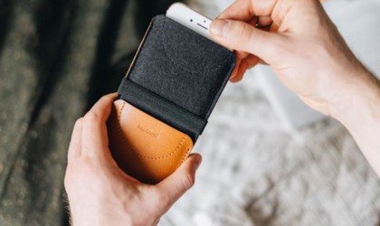 band&roll Kangaroo leather smartphone wallet case