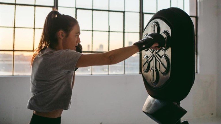Liteboxer boxing machine in use