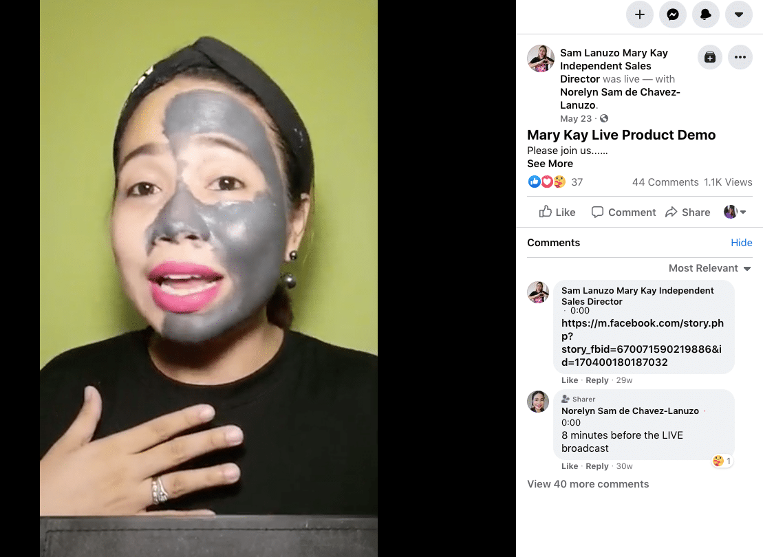 Mary Kay Live product demo