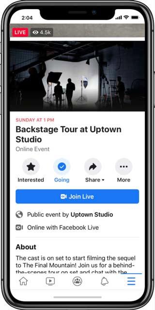 Host paid online event