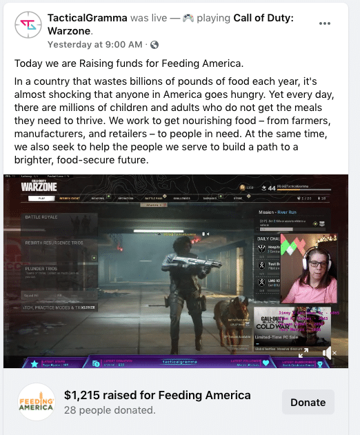 Feeding America Call of Duty collaboration