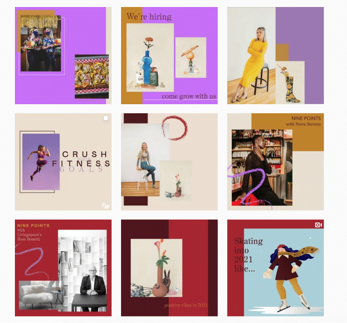 Nine Point Agency varying color palette