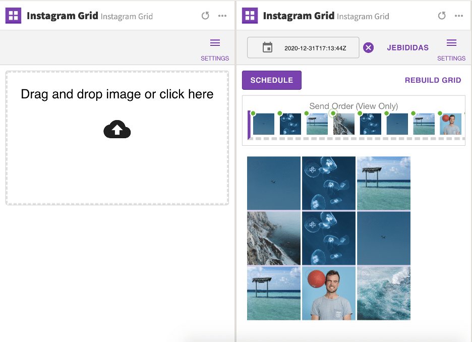 Hootsuite Instagram grid integration
