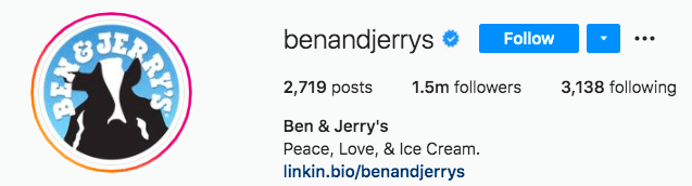 Ben and Jerry's Peace Love and Ice Cream