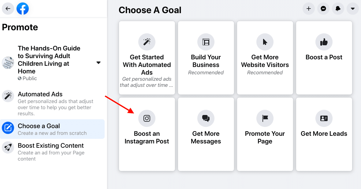 boost an Instagram post
