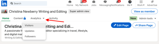 Accessing LinkedIn Analytics
