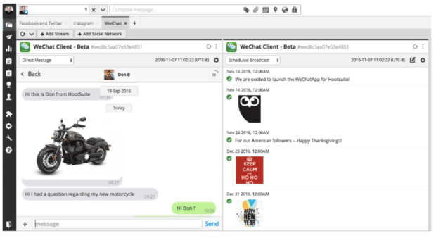 Hootsuite WeChat integration