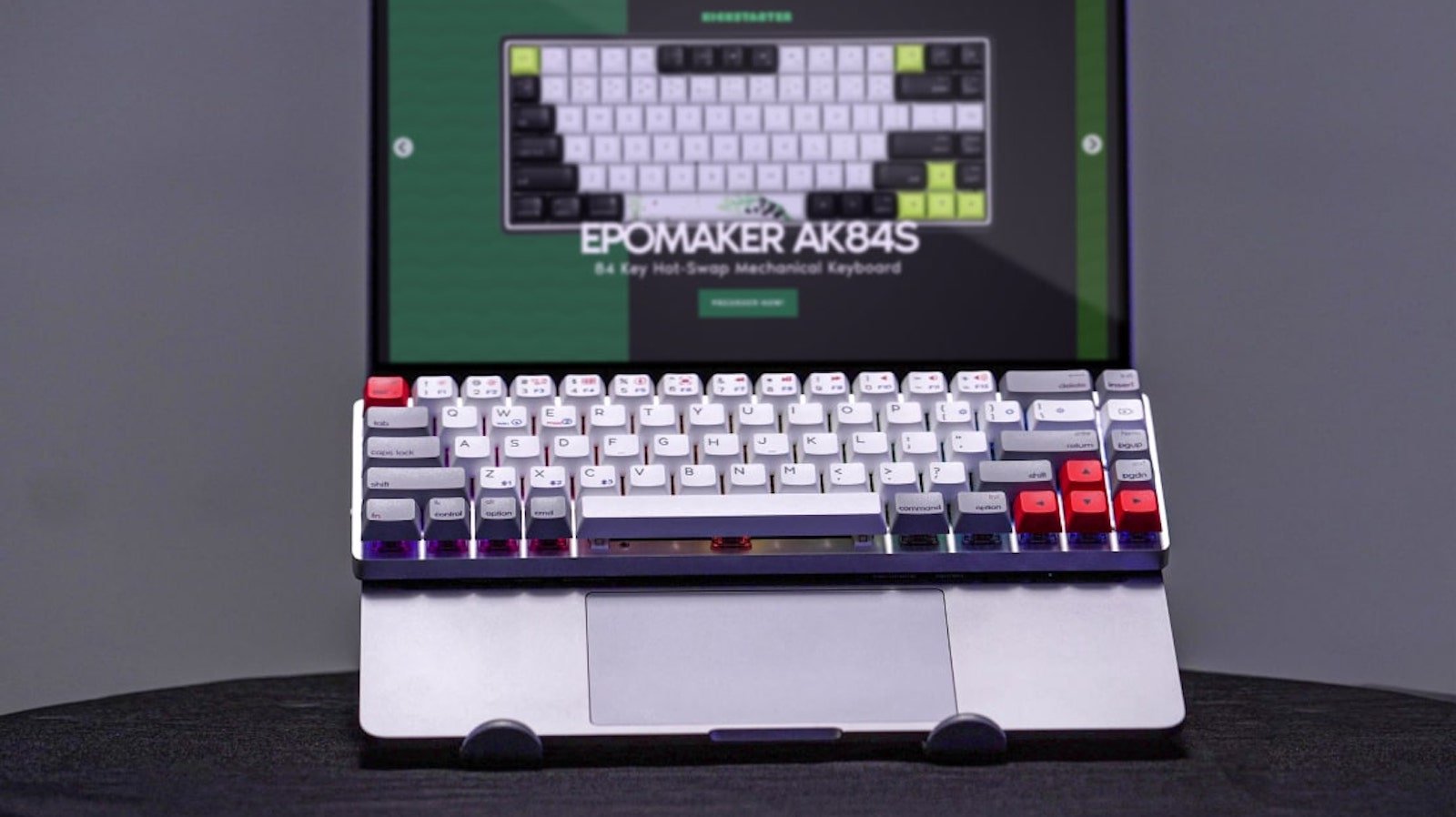This adjustable wireless keyboard has mechanical switches and an ergonomic design