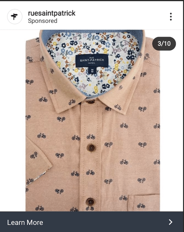 Rue Saint Patrick light pink shirt