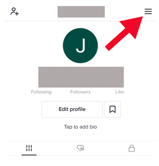 TikTok menu icon
