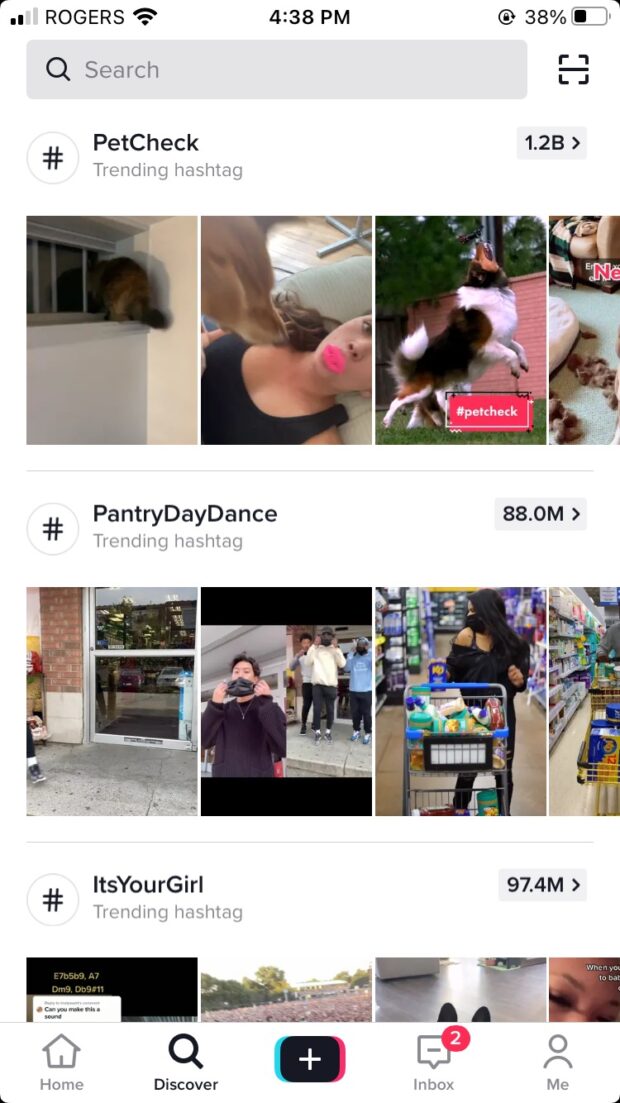 trending TikTok hashtags