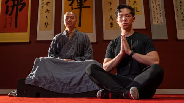 meditation with monk