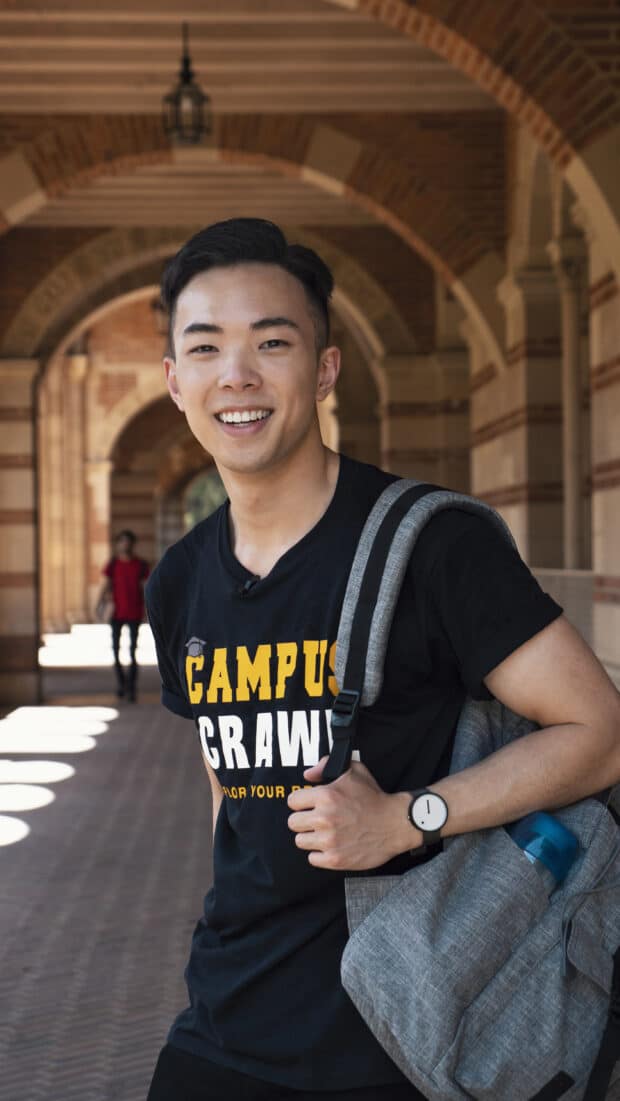 on campus with Hafu Guo