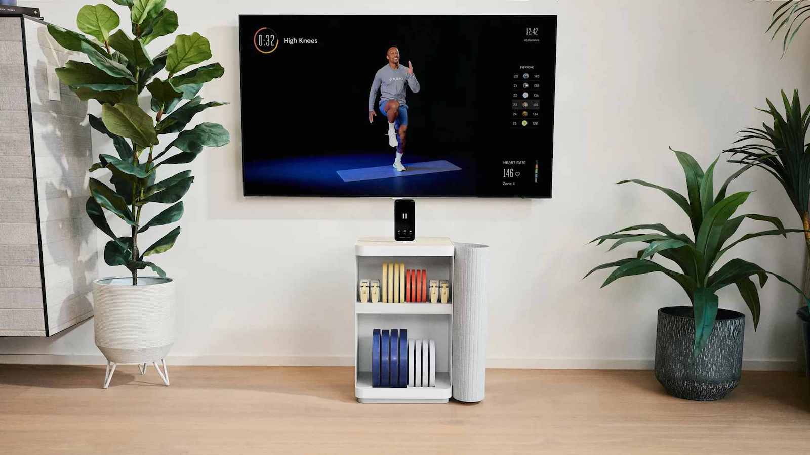 Tempo Move workout furniture and equipment transforms your living space into a home gym