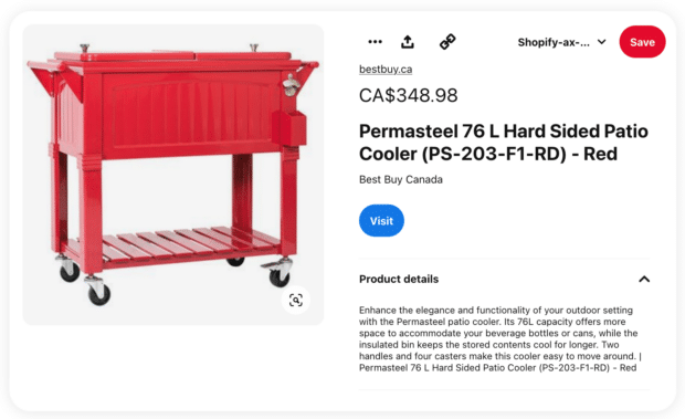 Best Buy permasteel hard sided patio cooler