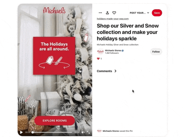 Michaels Silver and Snow collection video ad