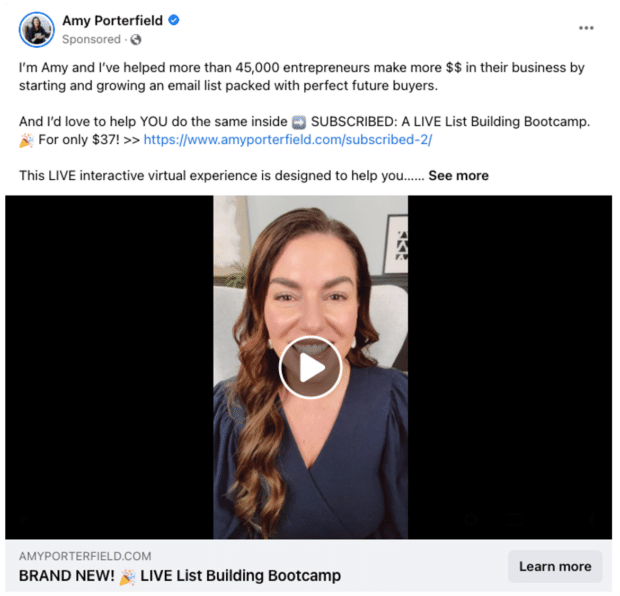 Amy Porterfield email list building bootcamp