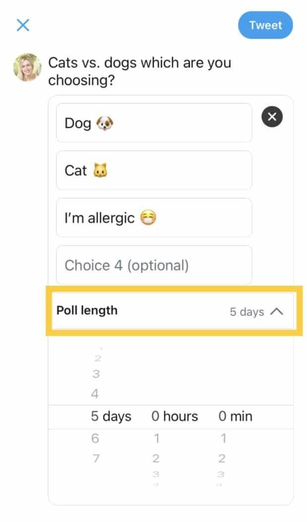 set poll length in days
