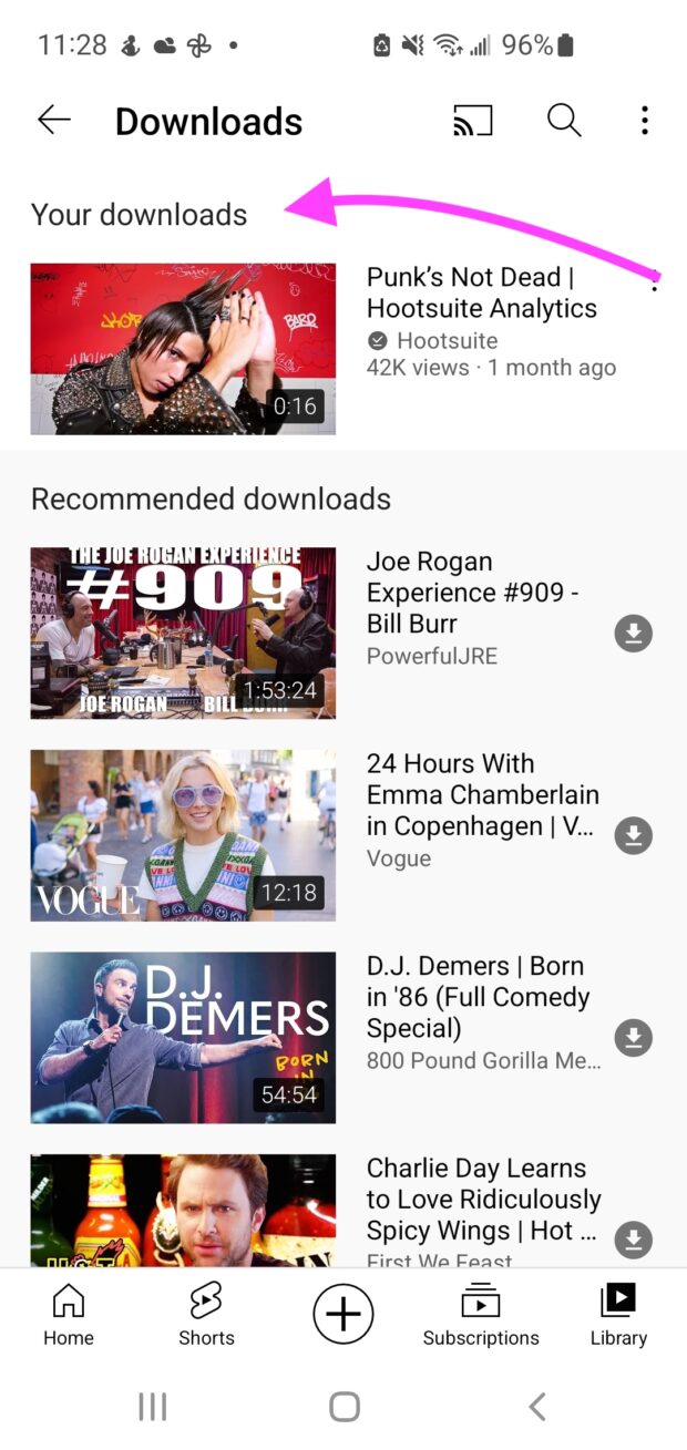your downloads all videos