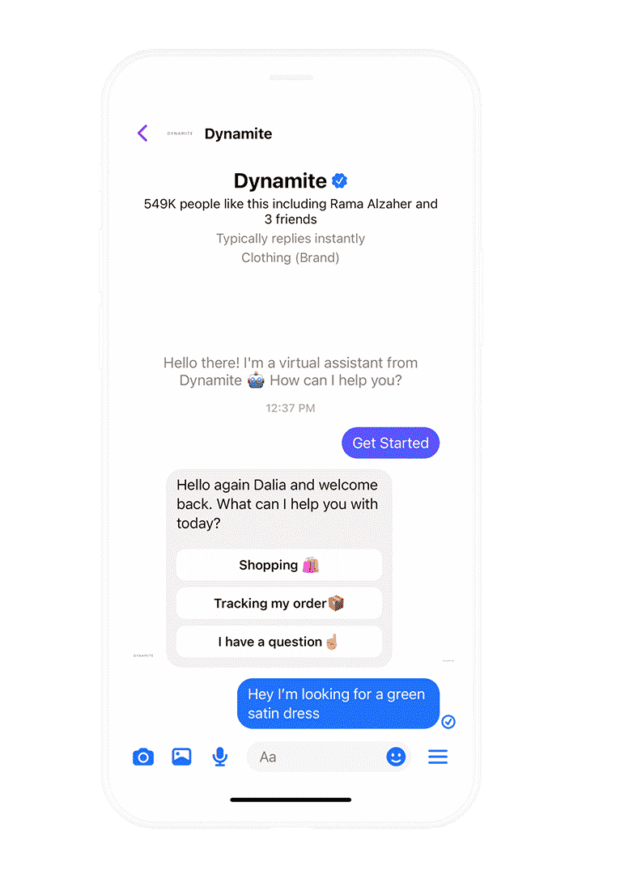Dynamite ecommerce chatbot