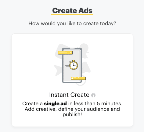 Create Ads Instant Create