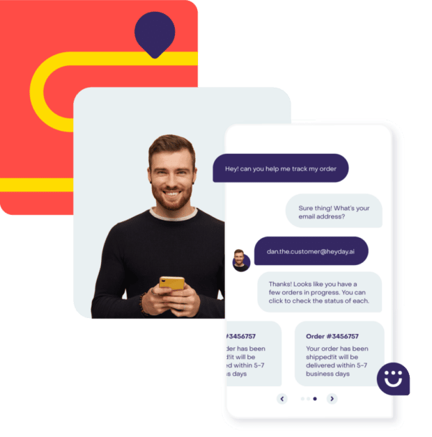 A conversation between a customer and a chatbot.